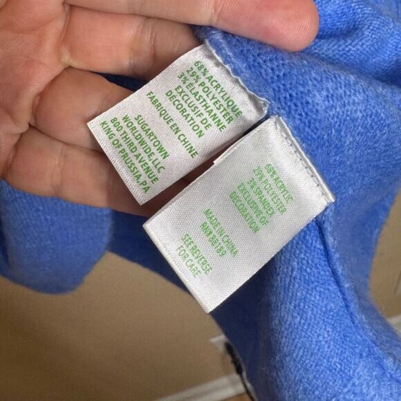 Lilly Pulitzer Arna Sweater Women's XL Heathers Abaco Blue Long Sleeve New - Picture 6 of 11